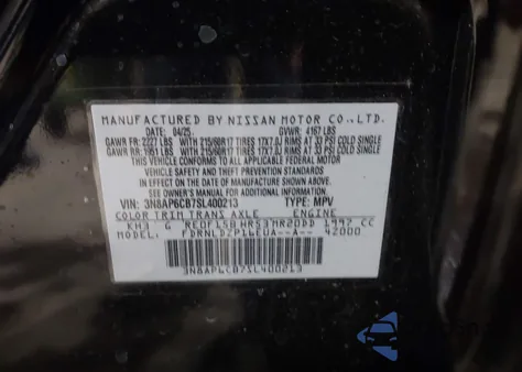 2025 Nissan Kicks Sv Intelligent Awd from USA, damaged, VIN 3N8AP6CB7SL400213